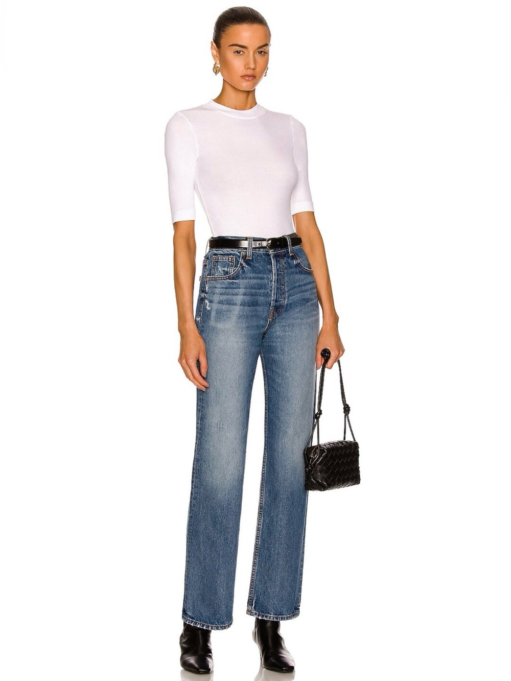 NEW. EB Denim High Rise Straight Jeans. NWT